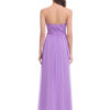 Long Strapless Sweetheart Chiffon Ruched A Line Floor Length Wedding Guest Bridesmaid Dresses - Image 2