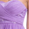 Long Strapless Sweetheart Chiffon Ruched A Line Floor Length Wedding Guest Bridesmaid Dresses - Image 5