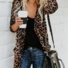 Loose Fitting Loose Animal Print Cardigan