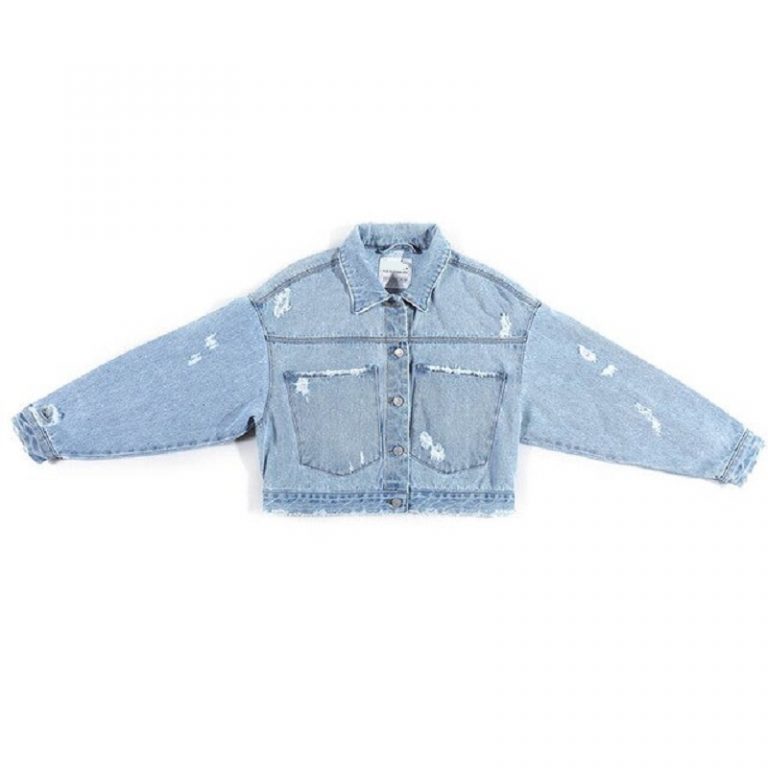 Loose Long Sleeve Panelled Splice Rib  Denim Fancy Jacket - Image 8