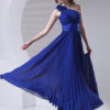Maxi One-shoulder Ankle-length Pleated Chiffon Wedding Party Bridesmaid Dress - Image 2