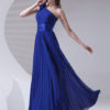 Maxi One-shoulder Ankle-length Pleated Chiffon Wedding Party Bridesmaid Dress - Image 3