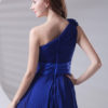 Maxi One-shoulder Ankle-length Pleated Chiffon Wedding Party Bridesmaid Dress - Image 6