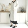 Mid-Calf Knitting V-Neck Korean Style Straight Sweater Dress - Image 12
