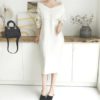 Mid-Calf Knitting V-Neck Korean Style Straight Sweater Dress - Image 9
