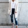 Nubby Off-White Hood Sweater