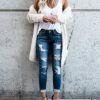 Nubby Off-White Hood Sweater - Image 4