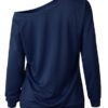 Off Shoulder Long Sleeves Casual Blouse - Image 3
