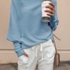 Off Shoulder Long Sleeves Casual Sweatshirt - Image 6