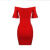 Off Shoulder V-Neck Mini Sexy Club Dress - Image 4