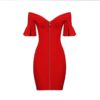 Off Shoulder V-Neck Mini Sexy Club Dress - Image 5