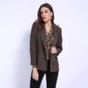 Office Lady Notched Double Breasted Corduroy Blazer - Image 3