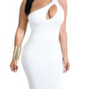 One Shoulder Sleeveless Sexy Party Dress - Image 5