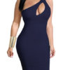 One Shoulder Sleeveless Sexy Party Dress - Image 3