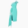 One shoulder Sleeveless Ruffles Mid-Calf Dress - Image 3