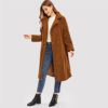 Open Front Casual Teddy Fashion Warm Long Coat - Image 2