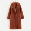 Open Front Casual Teddy Fashion Warm Long Coat - Image 8