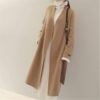 Patchwork Turtleneck Straight Knitting Warm Office Ladies Sweater Dress - Image 6