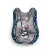 Pearls Beaded Diamond Flowers Clutch - Image 4