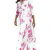 Printed Floral Pattern Maxi Length Dress - Image 12