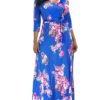 Printed Floral Pattern Maxi Length Dress - Image 6