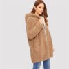 Reversible Hoodies Elegant Street wear Warm Teddy Coat