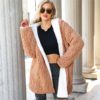 Reversible Hoodies Elegant Street wear Warm Teddy Coat - Image 7
