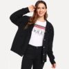 Ripped Drop Shoulder Casual Denim Jackets - Image 12