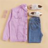 Ripped Drop Shoulder Casual Denim Jackets - Image 13