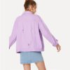 Ripped Drop Shoulder Casual Denim Jackets - Image 3