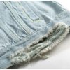 Rose Embroidery Floral  Long Sleeve Patchwork Denim Jeans Jacket - Image 7