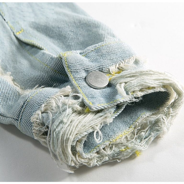 Rose Embroidery Floral  Long Sleeve Patchwork Denim Jeans Jacket - Image 9