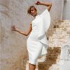 Ruffle Sleeveless Bodycon Clubwear Dress