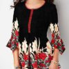 Ruffled Sleeves Casual Tunic - Image 2