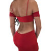 Sexy Crewneck Cut Out Bodycon Dress - Image 2