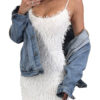 Sexy Straps Fringe Shaping Mini Dress - Image 2