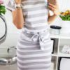 Short Cuffed Sleeves Midi Dress - Image 9