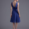 Short Open Back Flower Chiffon Wedding Party Bridesmaid Dress - Image 3
