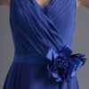 Short Open Back Flower Chiffon Wedding Party Bridesmaid Dress - Image 4