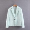 Single Button Office Lady Street wear Blazer - Image 2