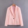 Single Button Office Lady Street wear Blazer - Image 4