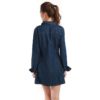 Slim Long Sleeve Cotton Washed Denim Fancy Shirt Dress - Image 2