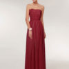 Sweetheart Strapless A Line Floor Length Chiffon Prom Bridesmaid Dress