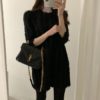 Three Quarter Korean Style Fashionable Elegant Mini Sweater Dress - Image 13
