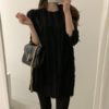 Three Quarter Korean Style Fashionable Elegant Mini Sweater Dress - Image 14