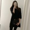 Three Quarter Korean Style Fashionable Elegant Mini Sweater Dress - Image 15