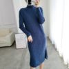 Turtleneck Straight Casual Slim Office Long Sweater Dress