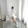 Turtleneck Straight Casual Slim Office Long Sweater Dress - Image 11