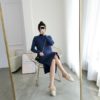 Turtleneck Straight Casual Slim Office Long Sweater Dress - Image 3