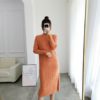 Turtleneck Straight Casual Slim Office Long Sweater Dress - Image 7
